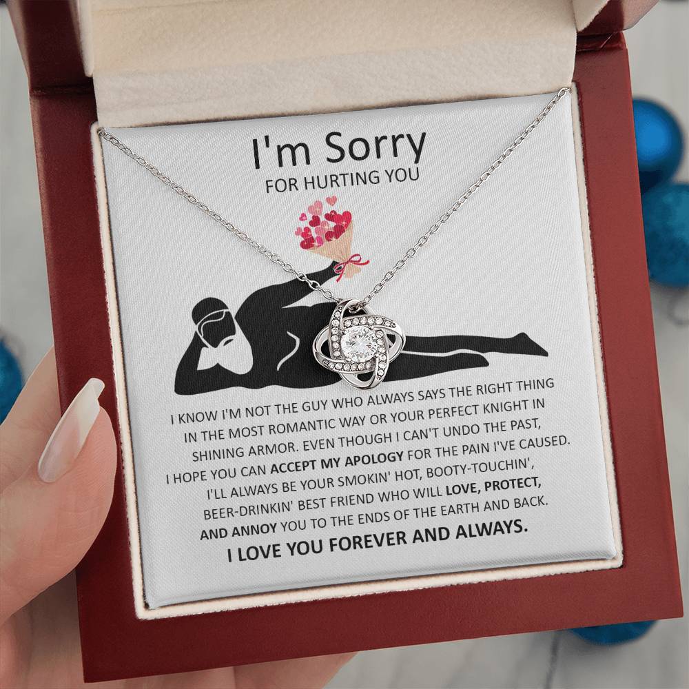 I'm Sorry Gift For Her - Love Knot Necklace - I'm Not The Most Romantic