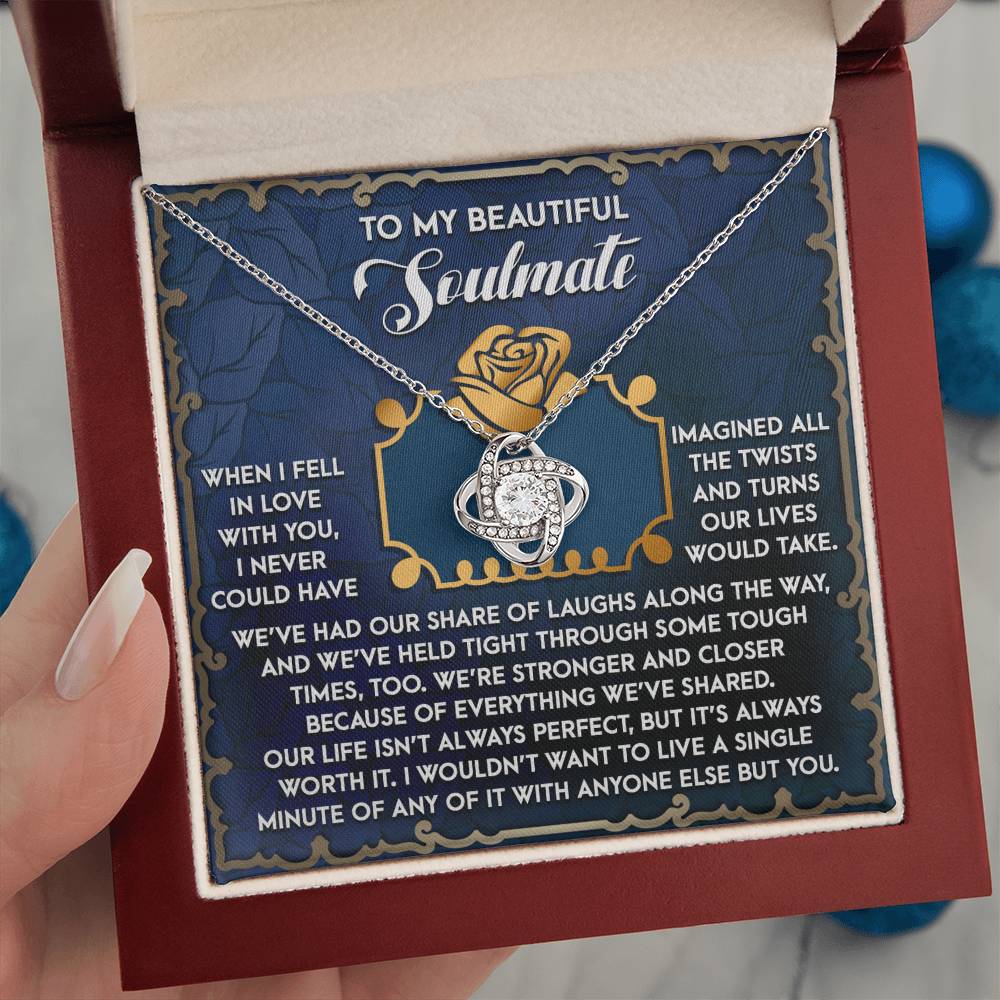 To My Soulmate Jewelry Gift - Love Knot Forever Necklace - The Way