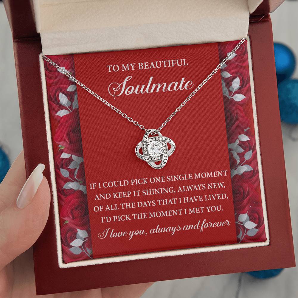 To My Soulmate Jewelry Gift - Love Knot Forever Necklace - Keep It Shining