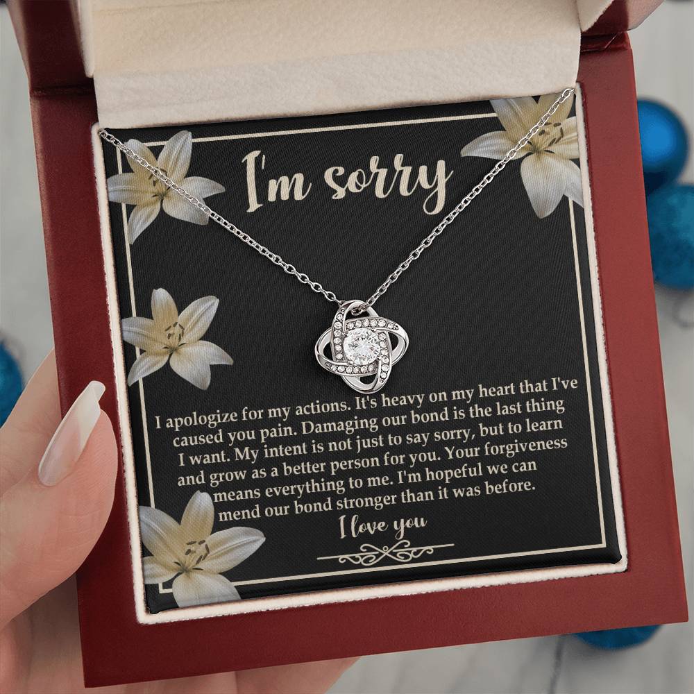 I'm Sorry Gift For Her - Love Knot Necklace - The Last Thing