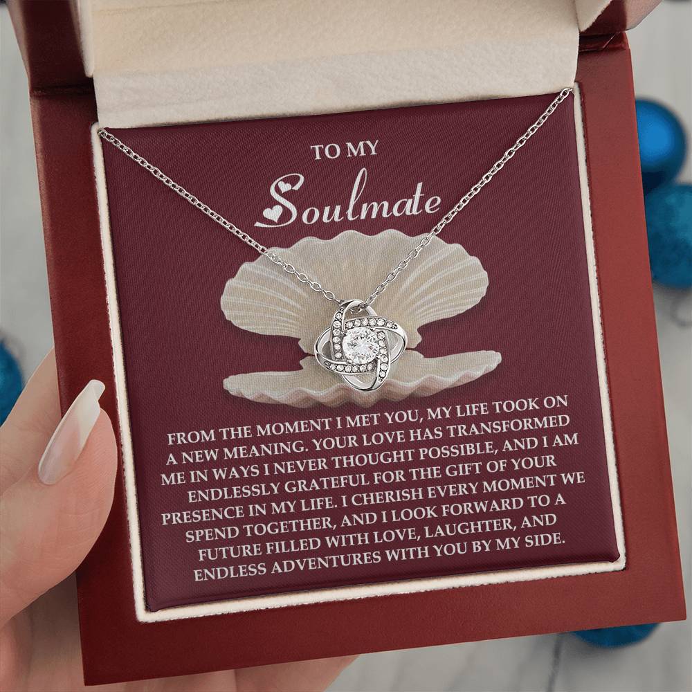 To My Soulmate Jewelry Gift - Every Moment - Love Knot Necklace
