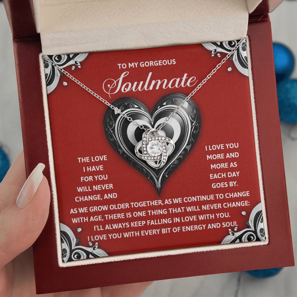 To My Soulmate Jewelry Gift - Love Knot Forever Necklace - Energy and Soul