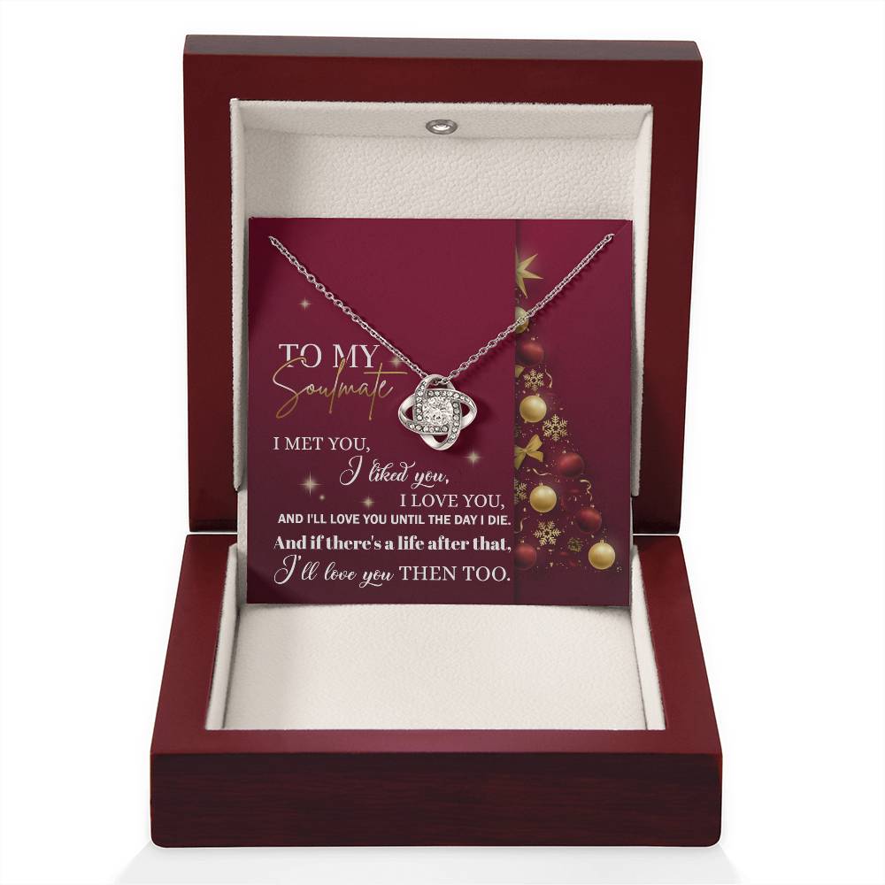 Soulmate Jewelry Gift - Knot Of Love Necklace - Love You Then and Until The End