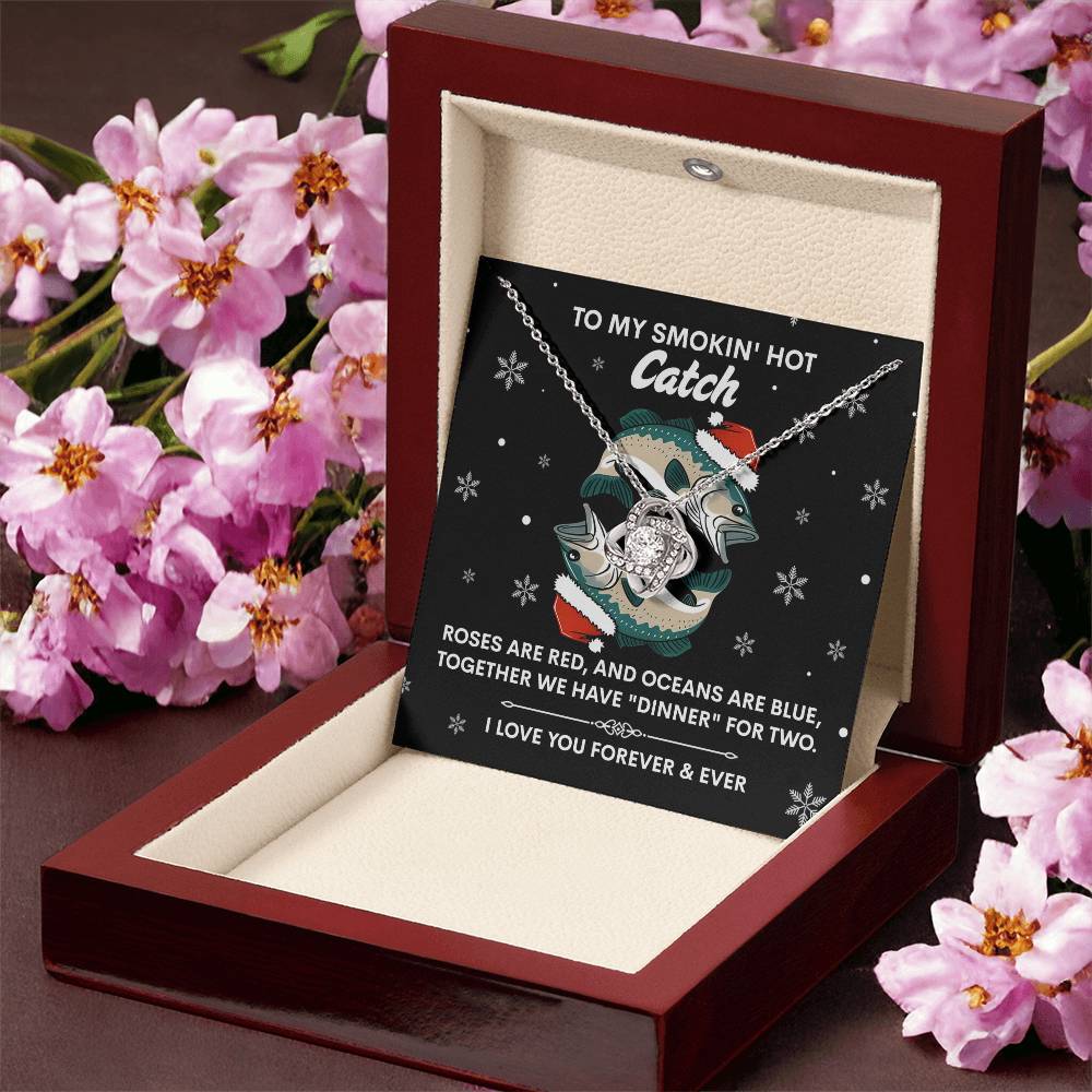 To My Soulmate Jewelry Gift - Oceans are Blue - Love Knot Necklace