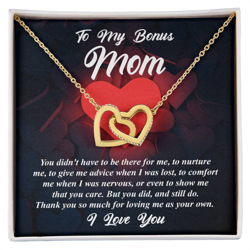 Bonus Mom Gift - Locked Hearts Necklace - I Know That You Care