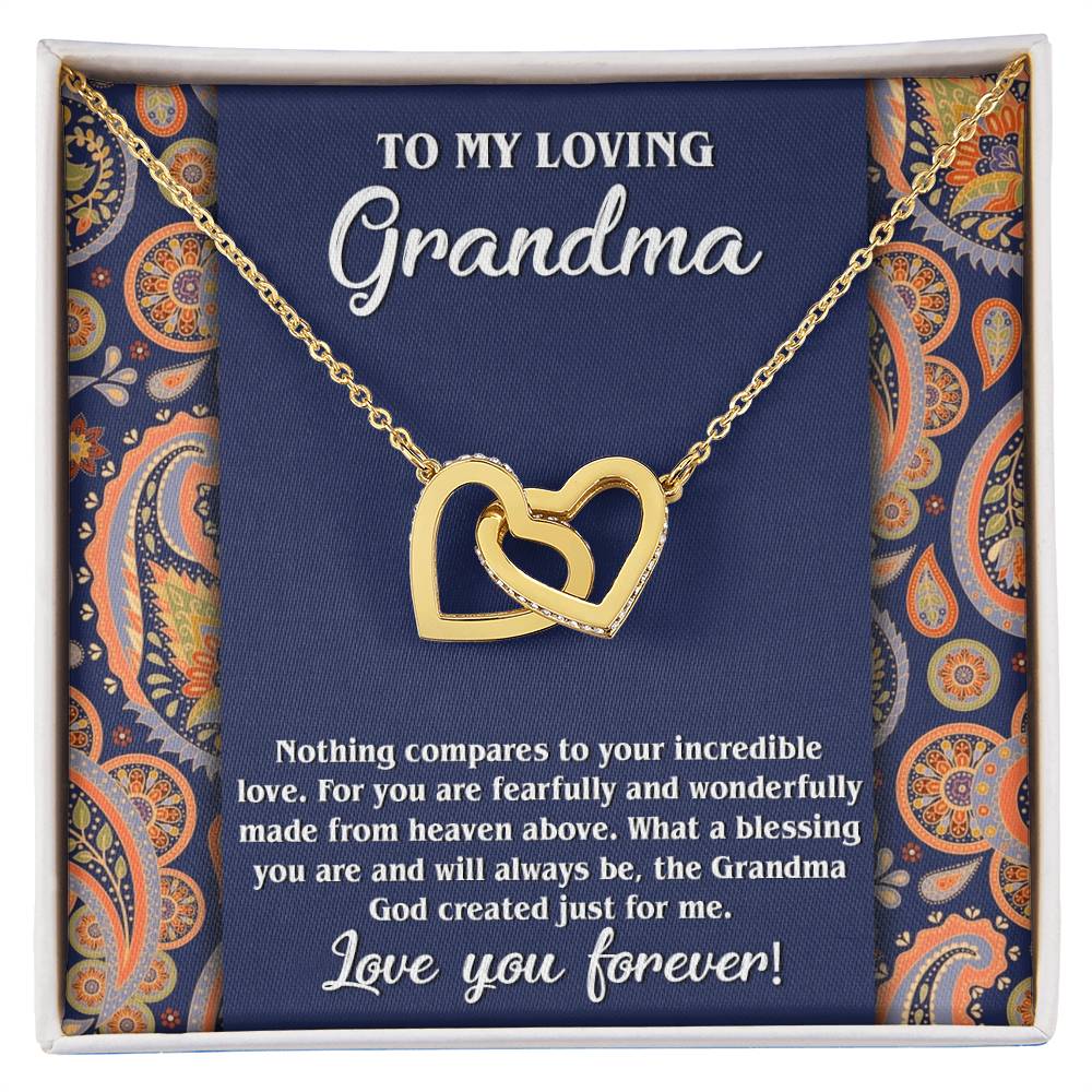 Grandma Gift - Locked Hearts Necklace - Just For Me