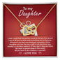 To My Daughter - Interlocking Hearts Necklace Gift - You Are A Gift