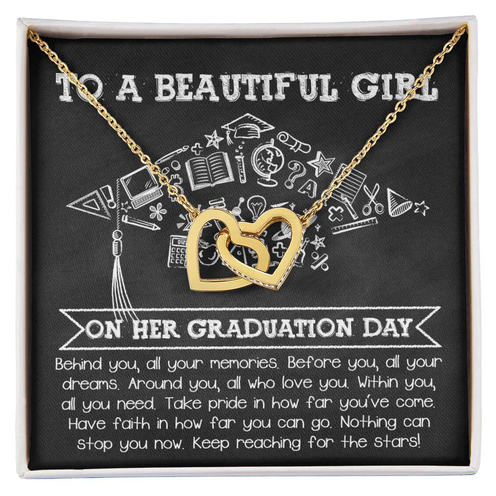 Her Graduation Gift - All Your Dreams -  Locked Hearts Necklace