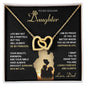 To My Daughter From Dad - Interlocking Hearts Necklace -Be My Princess