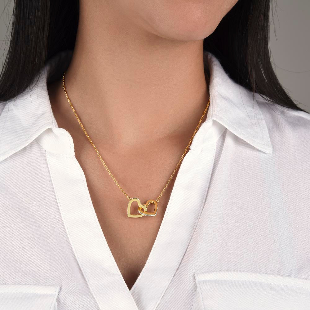 Her Graduation Gift - This Moment -  Locked Hearts Necklace