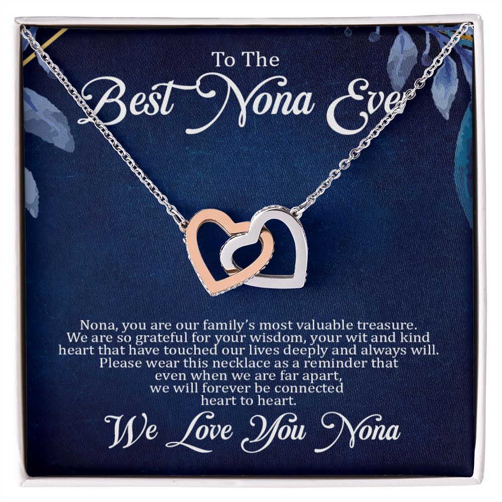 Nona - Best Nona Ever - Locked Hearts Necklace