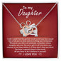 To My Daughter - Interlocking Hearts Necklace Gift - You Are A Gift