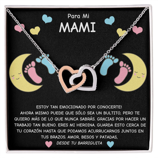 Expecting Mom To Be Gift-Hearts Necklace-Can't Wait To Cuddle