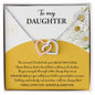 To My Daughter - Interlocking Hearts Necklace Gift - A Special Place