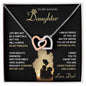 To My Daughter From Dad - Interlocking Hearts Necklace -Be My Princess