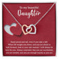To My Daughter - Interlocking Hearts Necklace -As You Are 2