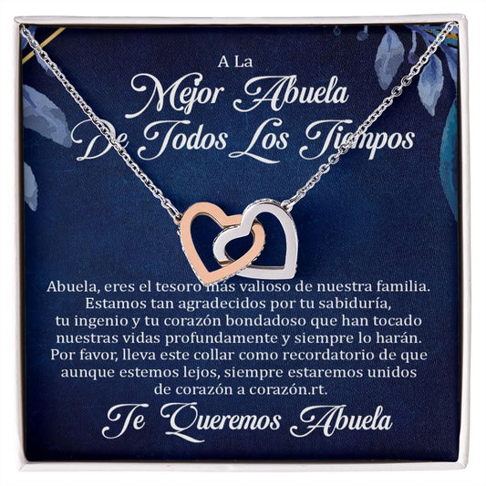 Abuela- Spanish- Hearts Necklace