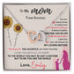 To My Mom - I Am Because of You - Personalized Interlocking Hearts Necklace Gift