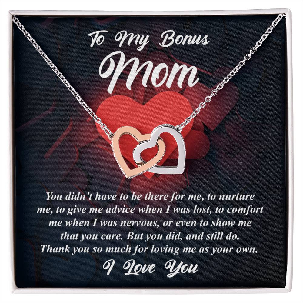 Bonus Mom Gift - Locked Hearts Necklace - I Know That You Care