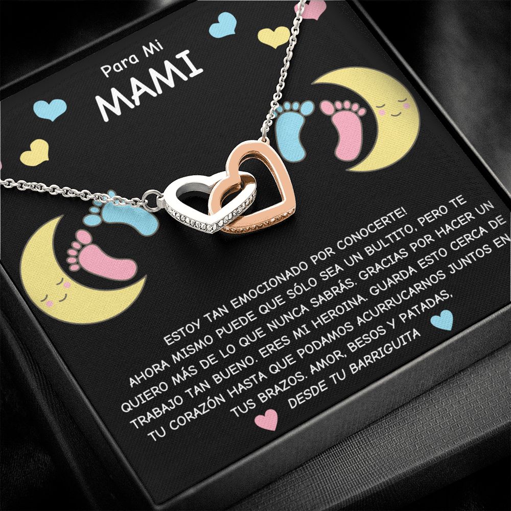 Expecting Mom To Be Gift-Hearts Necklace-Can't Wait To Cuddle