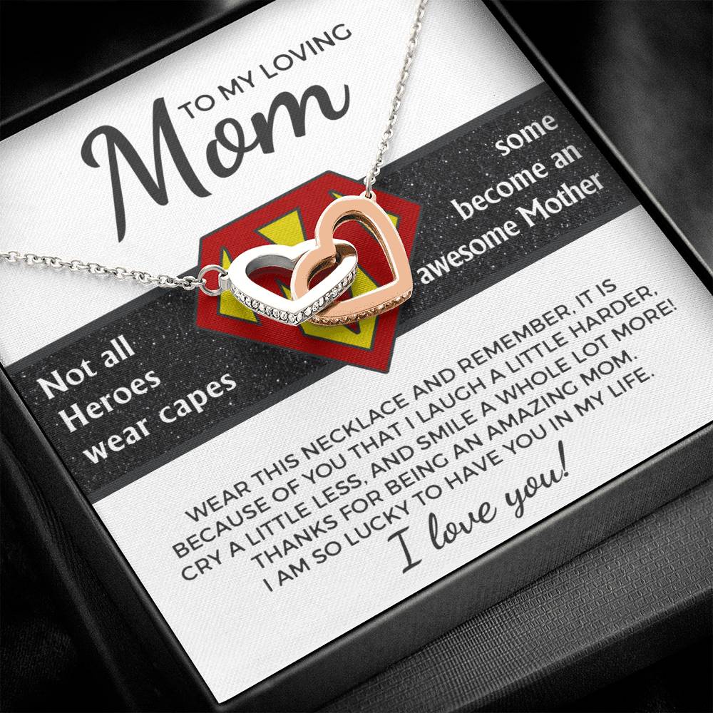 Gift For My Mom - Locked Hearts Necklace - Awesome Mother