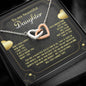 To My Daughter - Interlocking Hearts Necklace -Beautiful Reflection