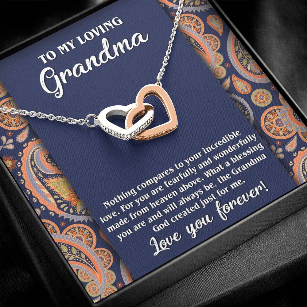 Grandma Gift - Locked Hearts Necklace - Just For Me