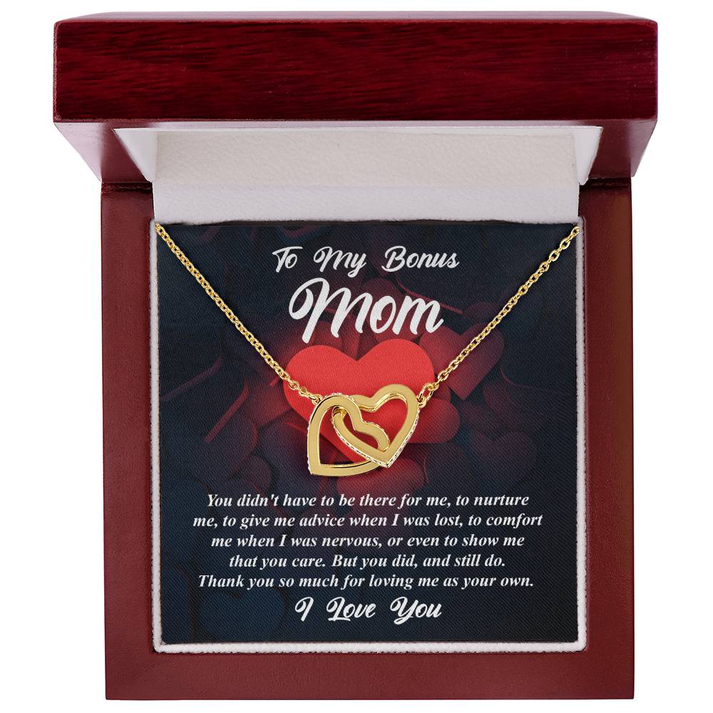 Bonus Mom Gift - Locked Hearts Necklace - I Know That You Care