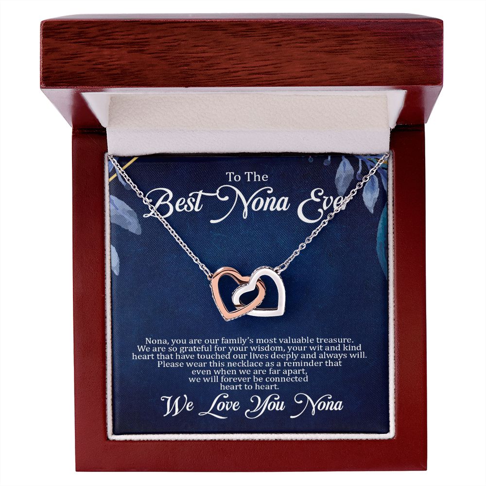 Nona - Best Nona Ever - Locked Hearts Necklace