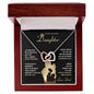 To My Daughter From Dad - Interlocking Hearts Necklace -Be My Princess