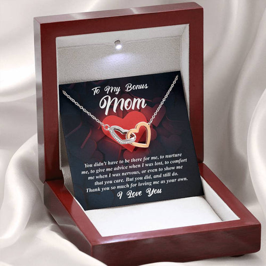 Bonus Mom Gift - Locked Hearts Necklace - I Know That You Care