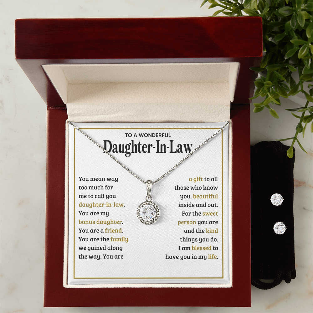 Daughter-in-Law Necklace Gift from Father-in-Law | Jewelry Set