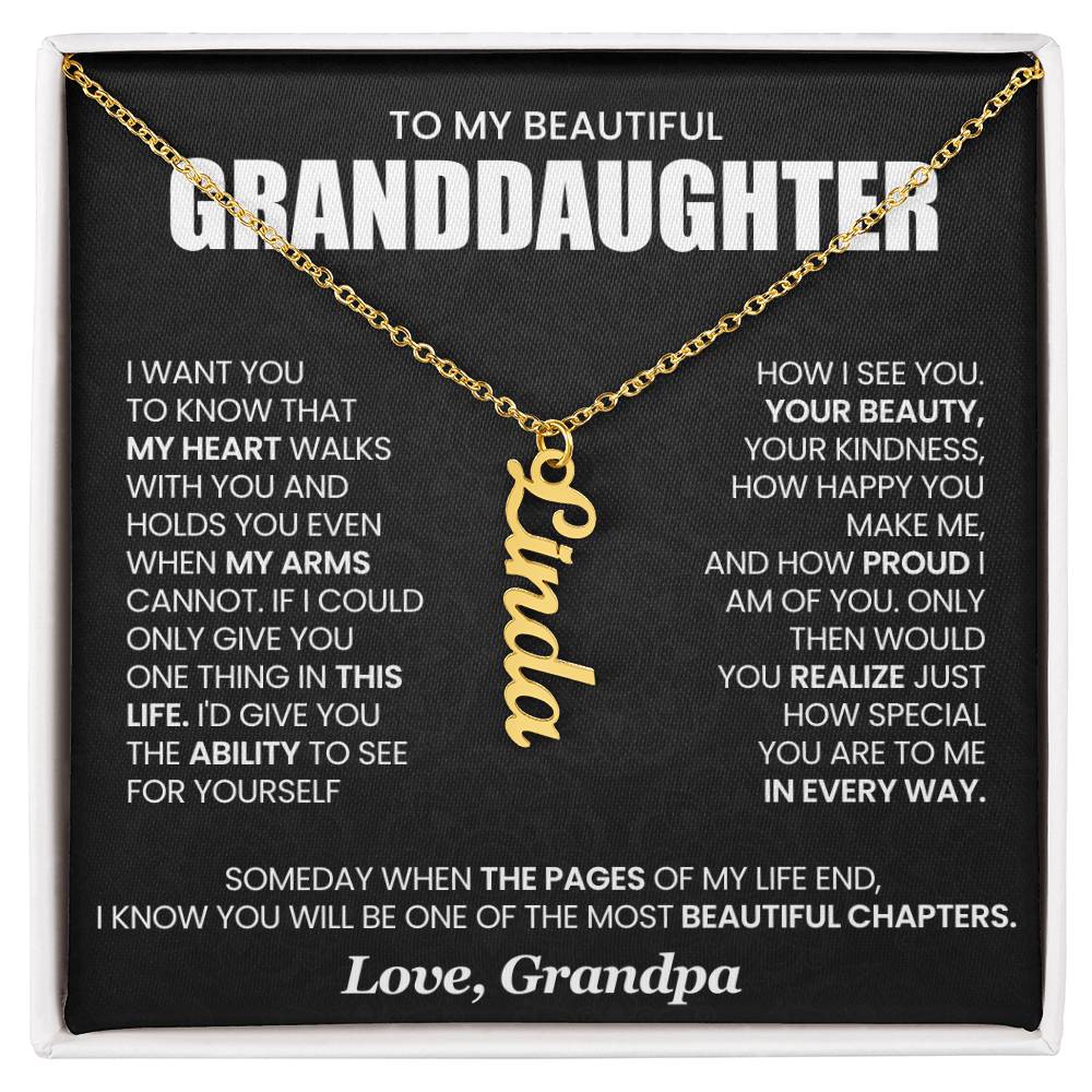 To My Beautiful Granddaughter Jewelry Gift - Name Necklace - How Special You Are To Me