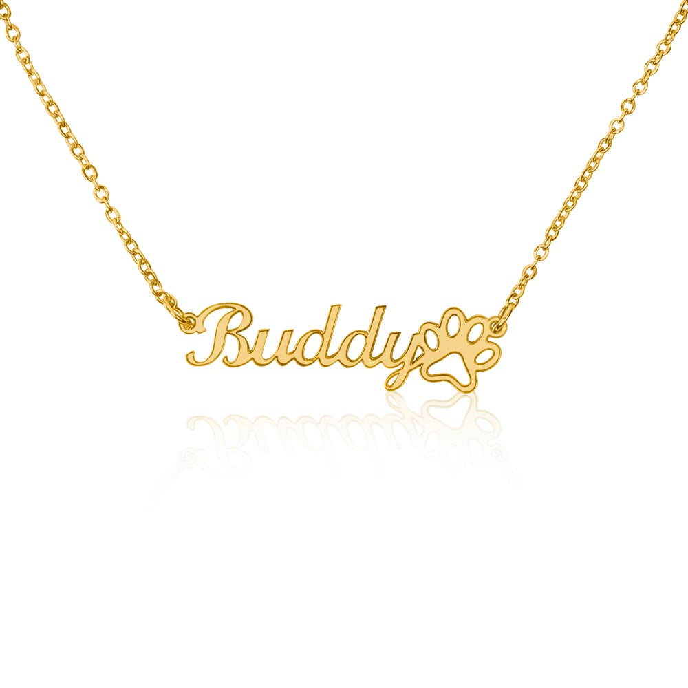 Dog Mom - Personalized Name Paw Necklace Gift - Keep It Up