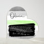 Agender Pride Heart Shaped Acrylic Plaque - Personalized