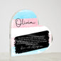 Transgender Pride Heart Shaped Acrylic Plaque - Personalized