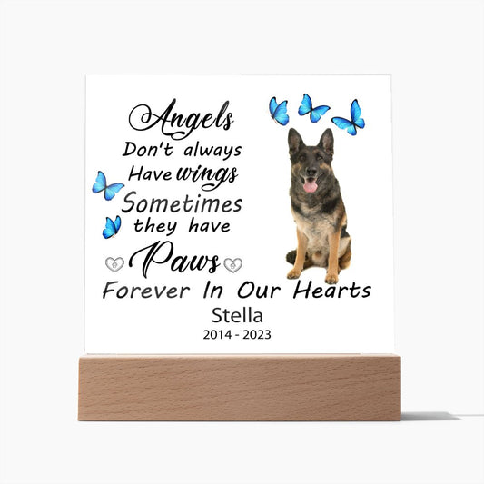 German Sheppard Memorial Square Acrylic Sign Plaque