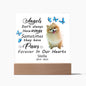 Pomerainian Memorial Square Acrylic Sign Plaque