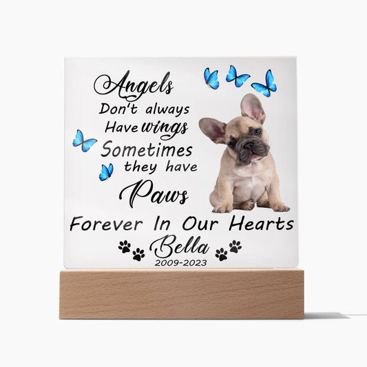 Personalized Pet Memorial Square Acrylic Sign Plaque