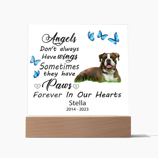 Boxer Memorial Square Acrylic Sign Plaque