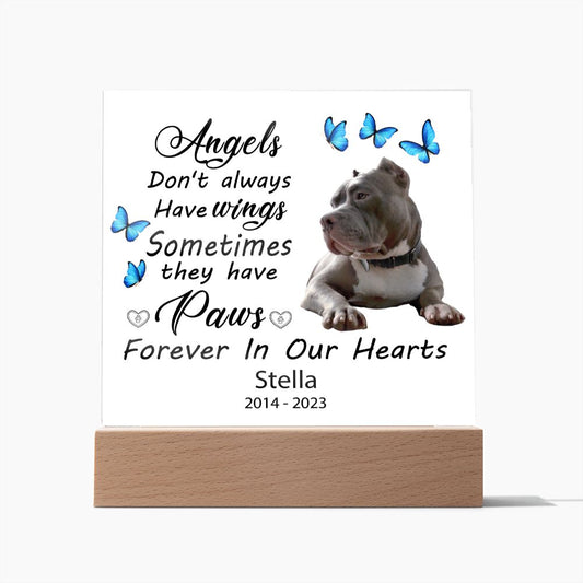 Pitbull Memorial Square Acrylic Sign Plaque