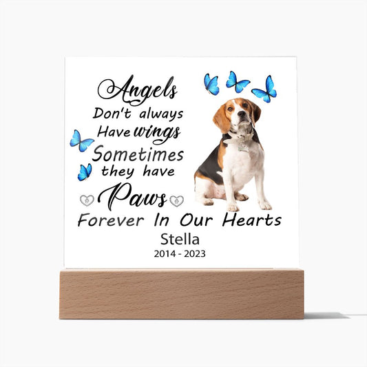 Beagle Memorial Square Acrylic Sign Plaque