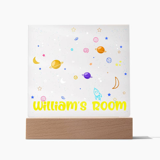 Personalized Night Light for Boy's Room - Stars