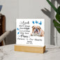 English Bulldog Memorial Square Acrylic Sign Plaque