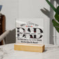 Personalized Fathers Day Gift For Dad - Best Dad In The World Acrylic Plaque