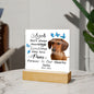 Dascshund Memorial Square Acrylic Sign Plaque