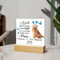 Golden Retriever Memorial Square Acrylic Sign Plaque