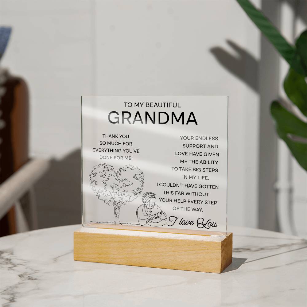 Grandma Gift - Acrylic Sign Plaque -Your Endless Support