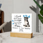 Border Collie Memorial Square Acrylic Sign Plaque