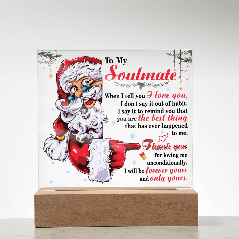 Soulmate Gift - Forever Yours - Square Acrylic Plaque